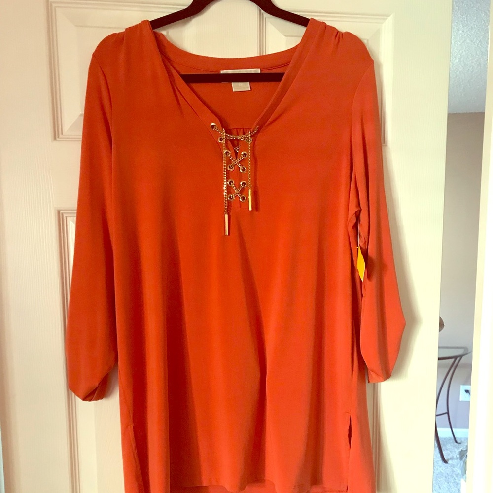 Michael Kors orange chain top